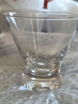 Clear Stemless Martini Cocktail Glass