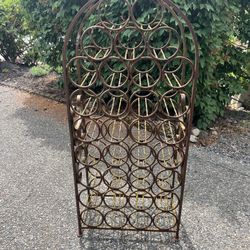 Vintage Metal Wine Rack