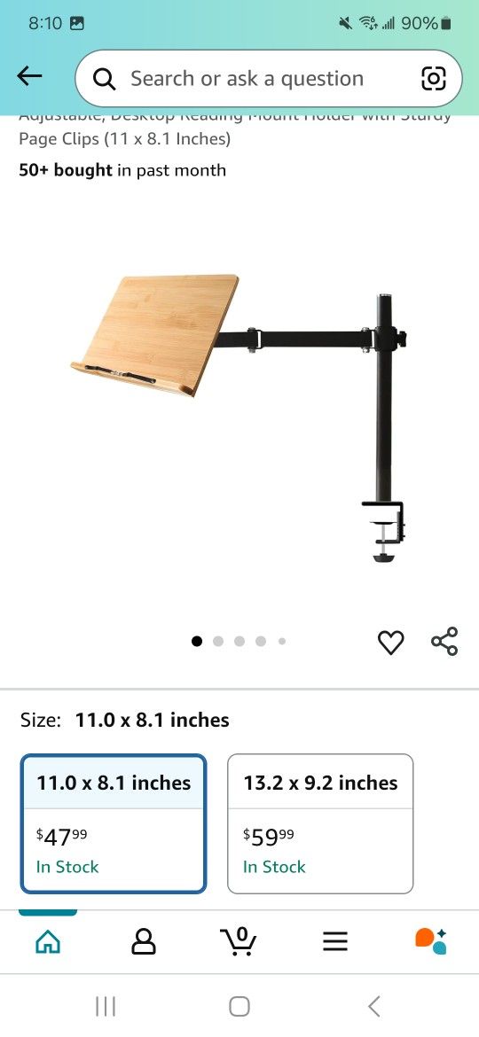 Wishacc Book Stand with Clamp