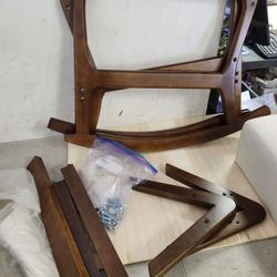 Giantex Rocking Chair With Ottoman