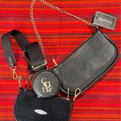 NEW CUADRA Women's 2 in 1 Crossbody Bag in Genuine Stingray Leather Black / Bolsa CUADRA piel Genuina de Mantarraya
