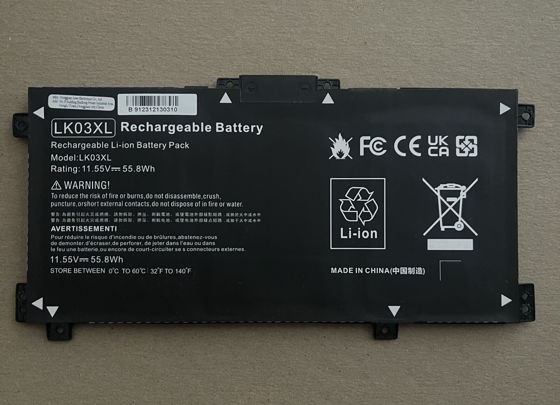 LK03XL HP Battery