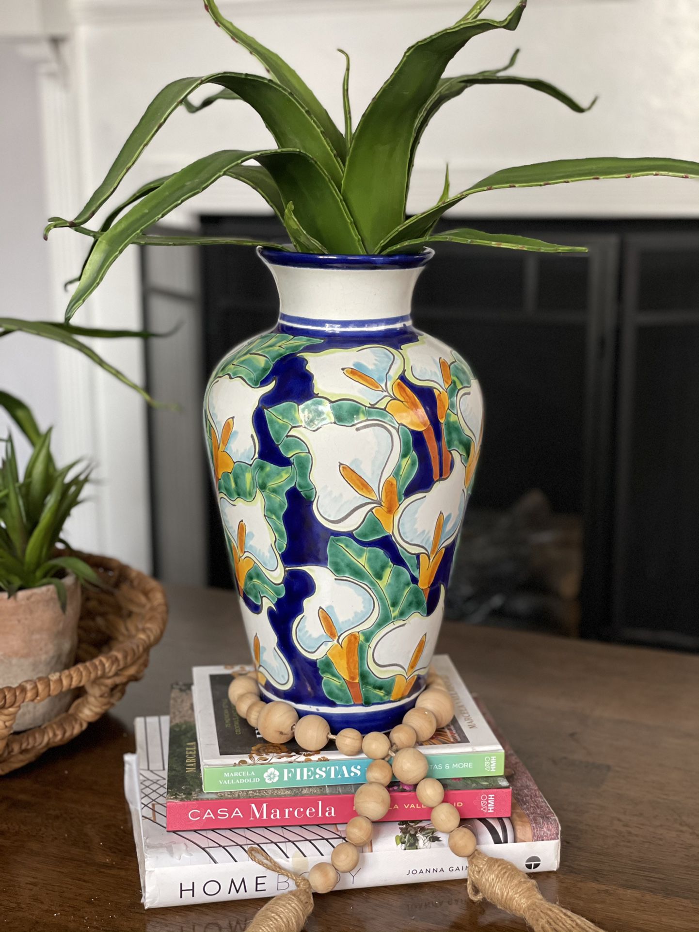 Authentic Hand-Painted Mexican Vase