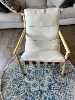 CB2 Slouch Cream Chair - Must Be Sold By Sunday !