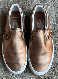 Vans Classic Slip-On Metallic Bronze Sneakers women size 5