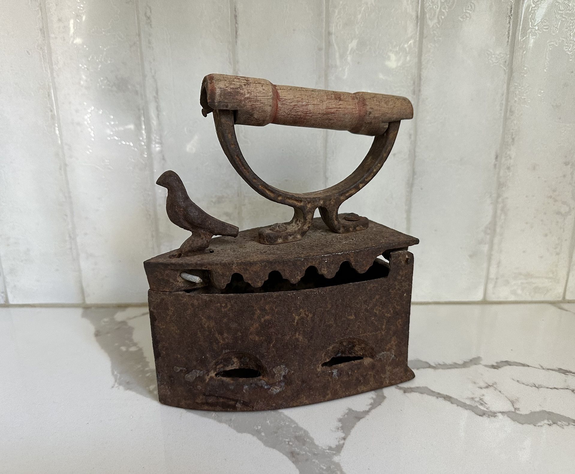 Antique Cast Iron Coal Iron
