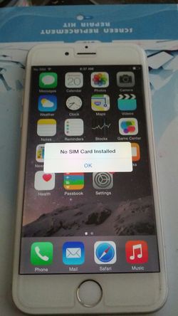 Iphone 6 cricket. Not reading Sim