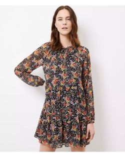 Ann Taylor Loft Long Sleeve Floral Dress