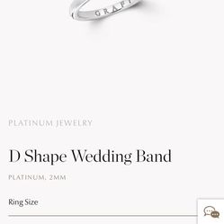 D Shape Wedding Band Size 9
