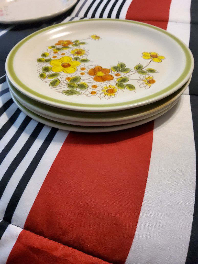 1970s Flower Plates 4