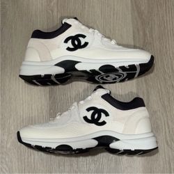 Black & white Chanel runners Size 11
