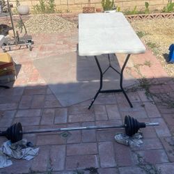 Bar Bell & Weights 70 Lbs.  + 20lbs  - 1” Bar  Professional Weights 