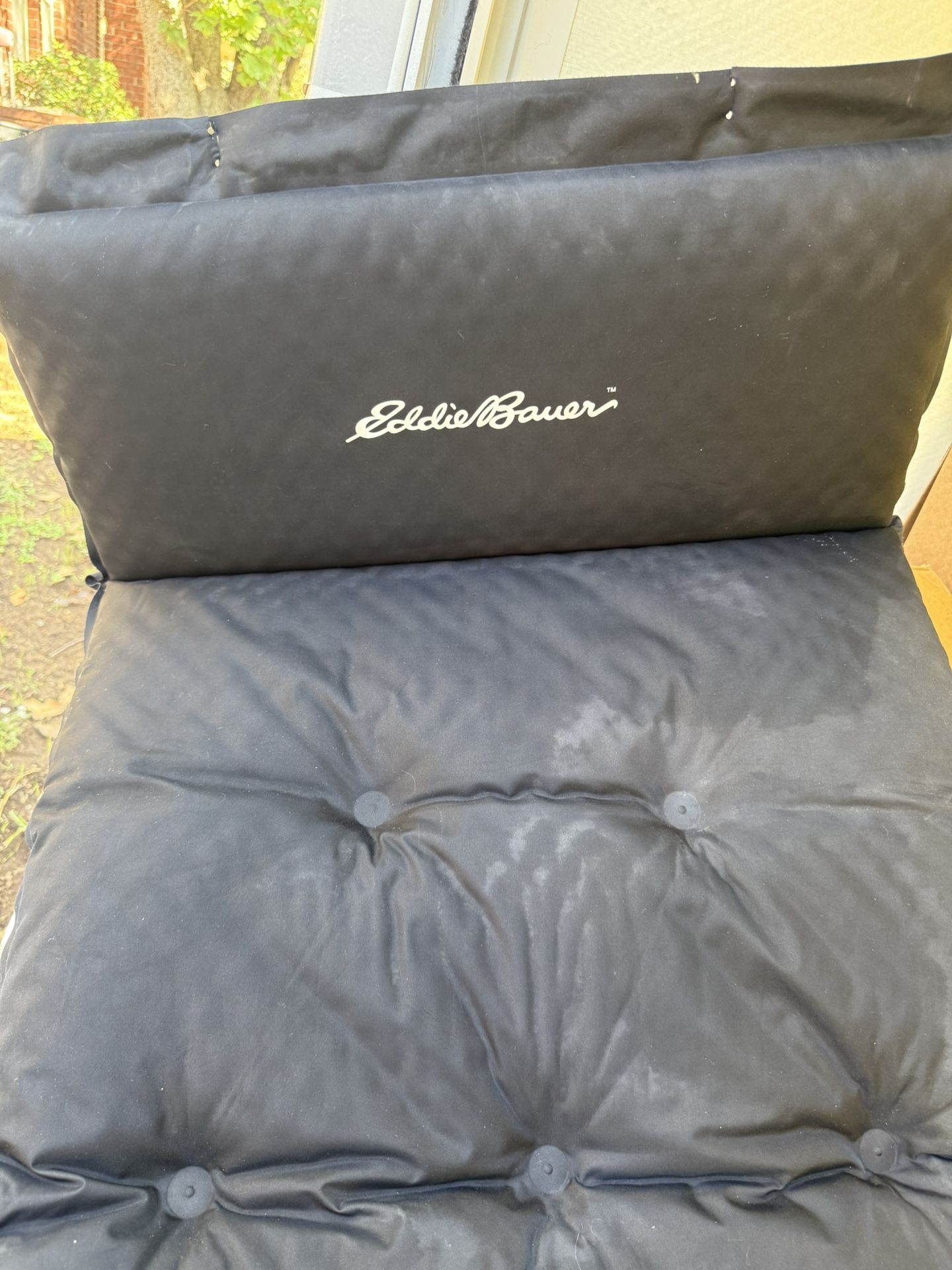Eddie Bauer Self Inflating Sleeping Travel Mat Pad Camping Hiking 2’x6’ Black