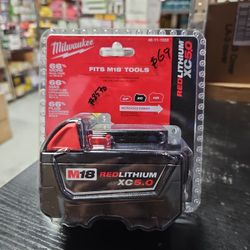 Milwaukee
M18 18-Volt 5.0 Ah Lithium-Ion XC Extended Capacity Battery Pack