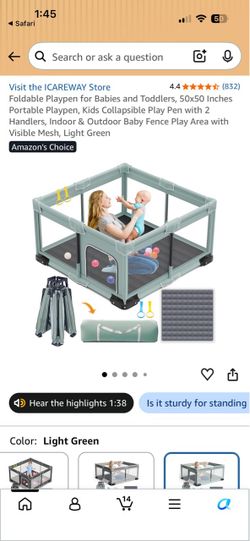 ICAREWAY PORTABLE PLAYPEN Brand NEW IN BOX