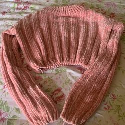 Pink Cropped Sweater