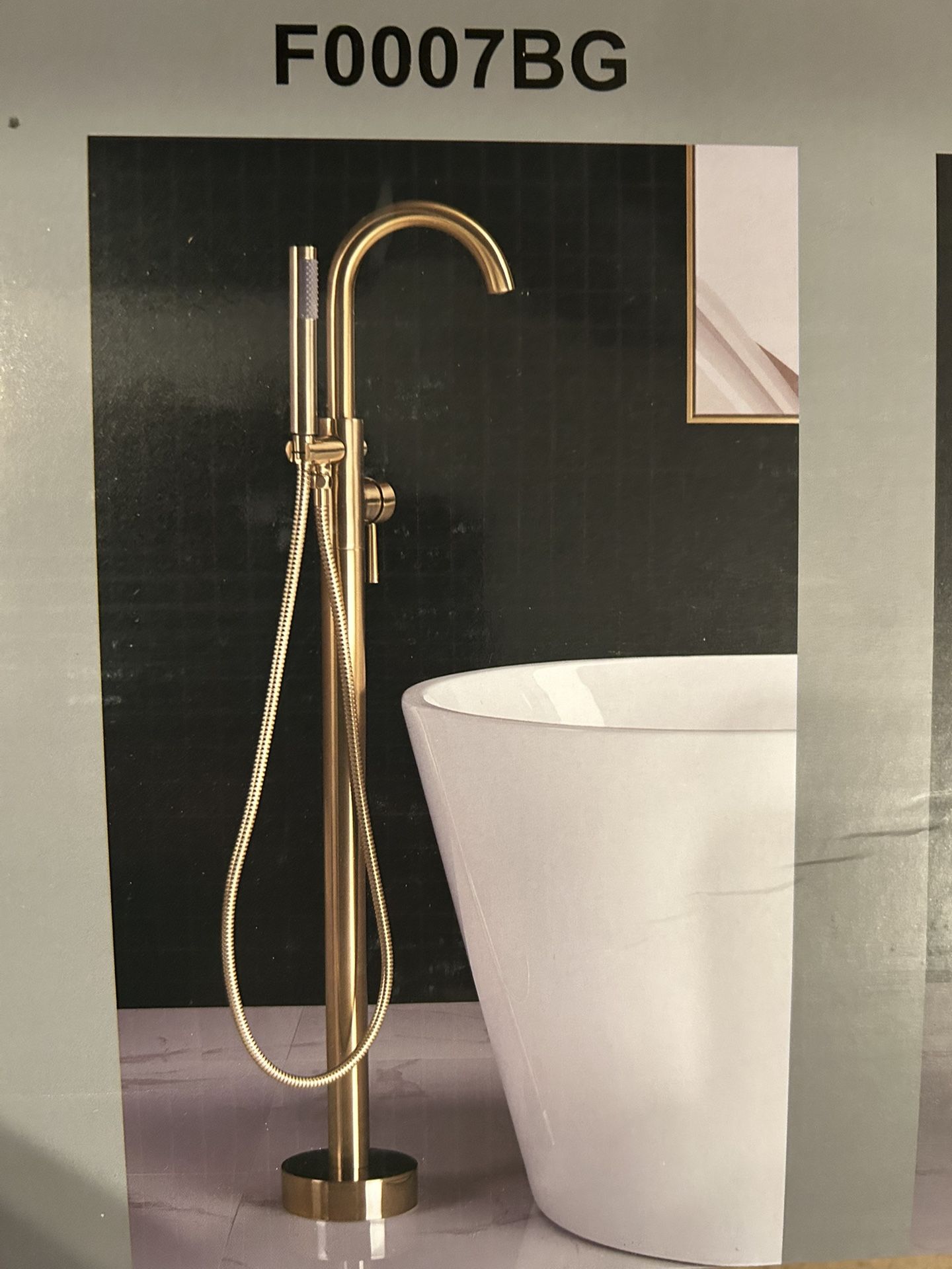 Gold Free Standing Tub Filler