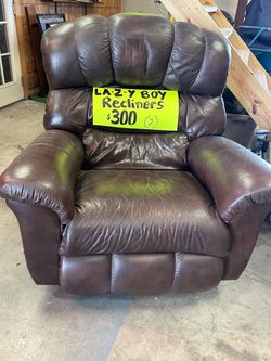 Leather Lazyboy recliners