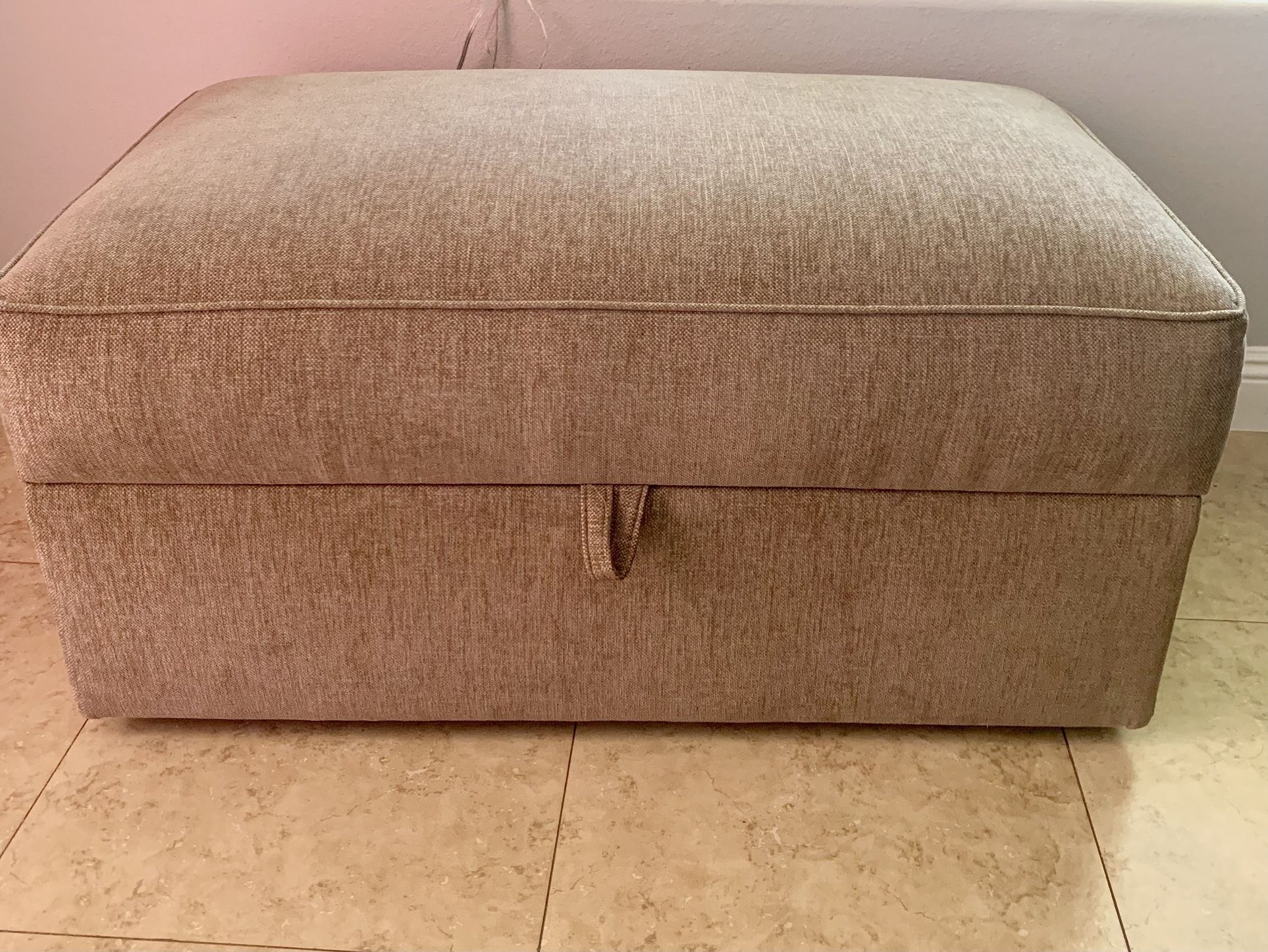 Potterybarn Storage Ottoman With Pullout Table