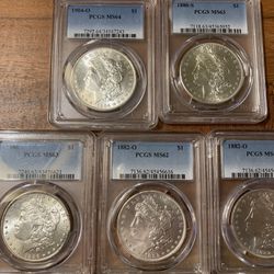 PCGS Certified Morgan Silver Dollar Coins