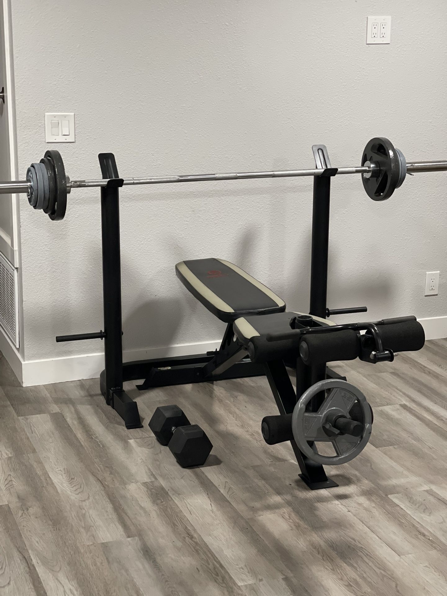 Bench Press With Weights And Dumbbell