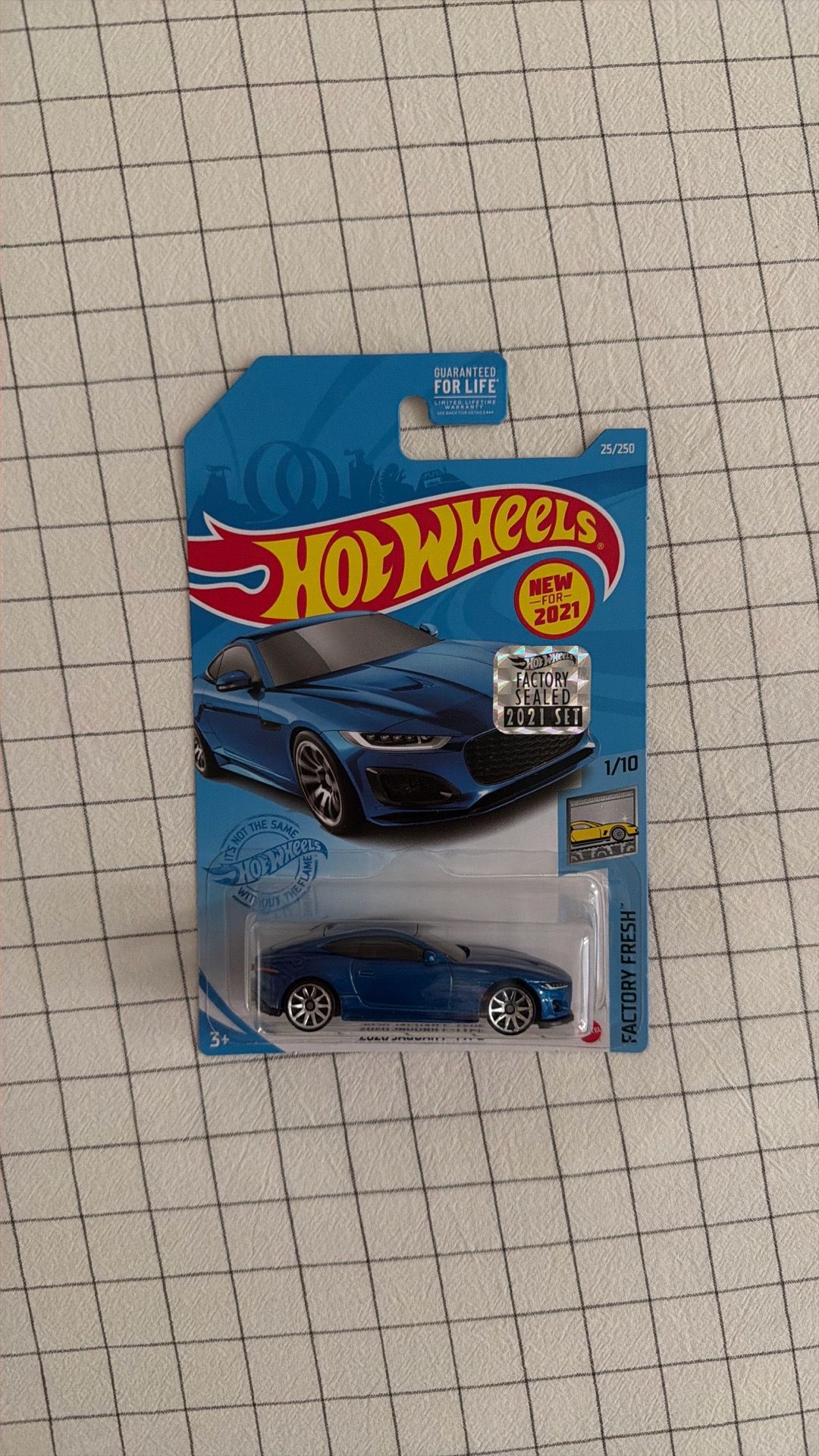 Factory Sealed HOT WHEELS 2020 JAGUAR F-TYPE BLUE FACTORY FRESH 25/250