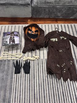 Scarecrow Pumpkin Halloween Costume - Child XS