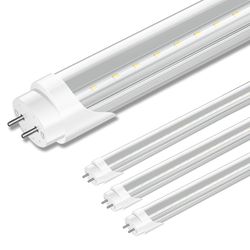 Marxlait 4 Pack T8 LED Bulbs 4 Foot, 24W 3000LM, 6000K Daylight, Ballast Bypass, Dual Ended Powered Type B Light Bulbs, LED Fluorescent Tube Replaceme