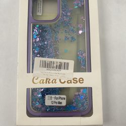 iPhone 12 Pro Max purple glitter CASE ( PICK UP ONLY) $6