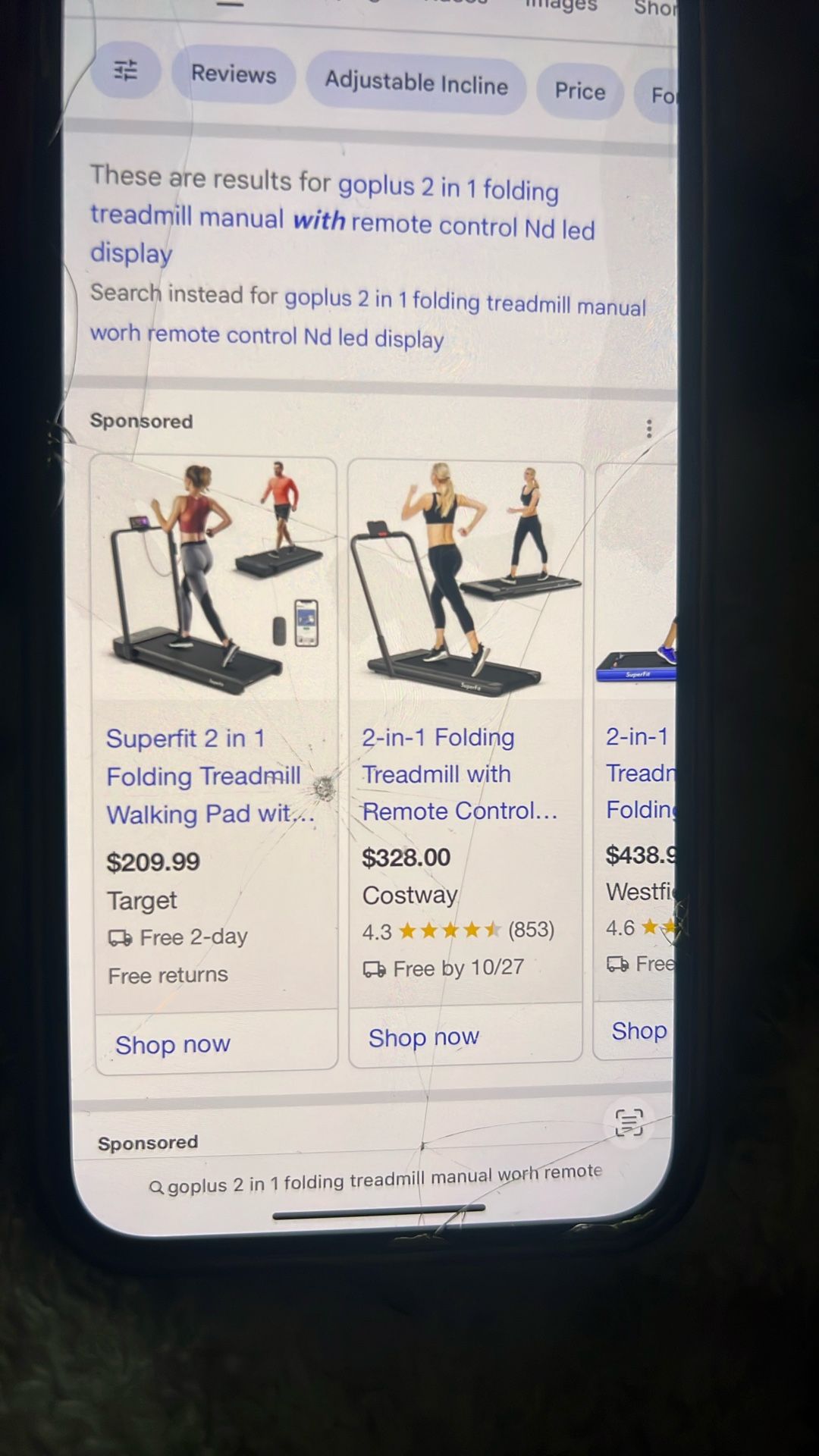 Superfit 2 In 1 Folding Treadmill