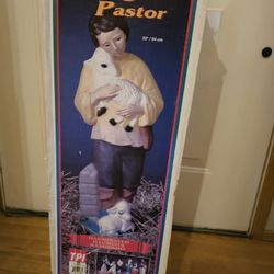 Vintage TPI Shepherd With Lambs Blowmold