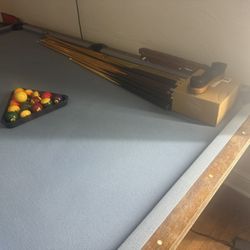 Pool table with everything