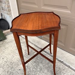 Vintage Tall Accent Table Sturdy