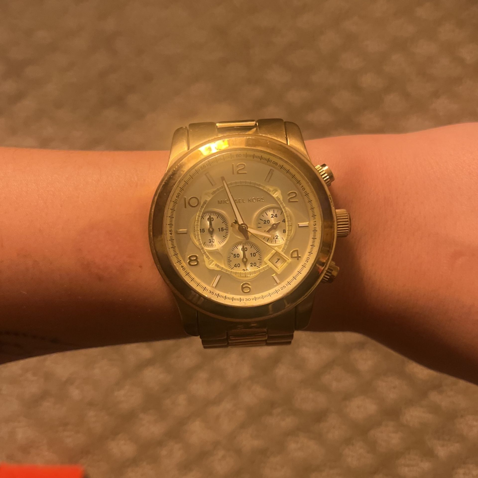 Michael Kors Chronograph Gold Watch MK8077