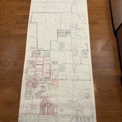 Original Blueprint 1961 Seatac Airport Plans And City Plans. Huge 6 Feet.