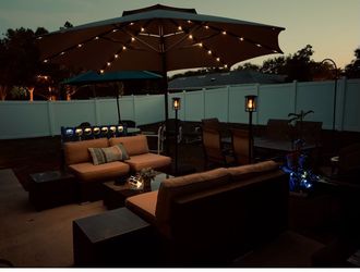 3 different sets Patio furniture and umbrella