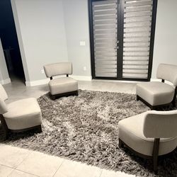 ✨ Modern Accent Chairs Set (4) – Elegant & Like New ✨