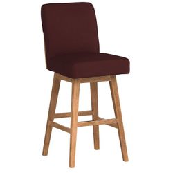Stone & Beam Sophia Modern Swivel Kitchen Bar Stool, 43.3"H, Merlot