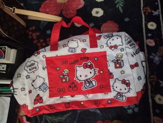 Double sided hello kitty duffle/shopping bag