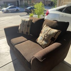 Brown Loveseat Sofa 