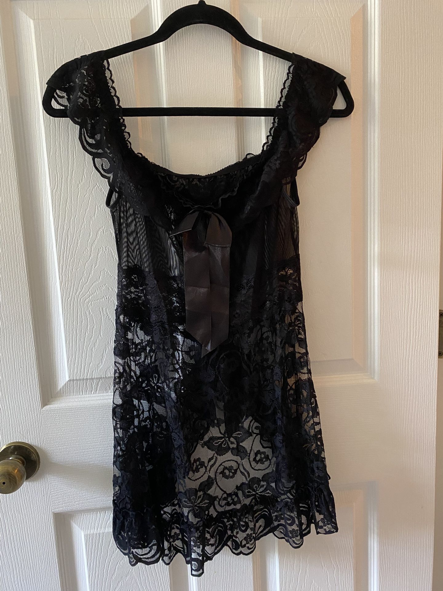 NWOT Black Lace Lingerie/ Baby Doll