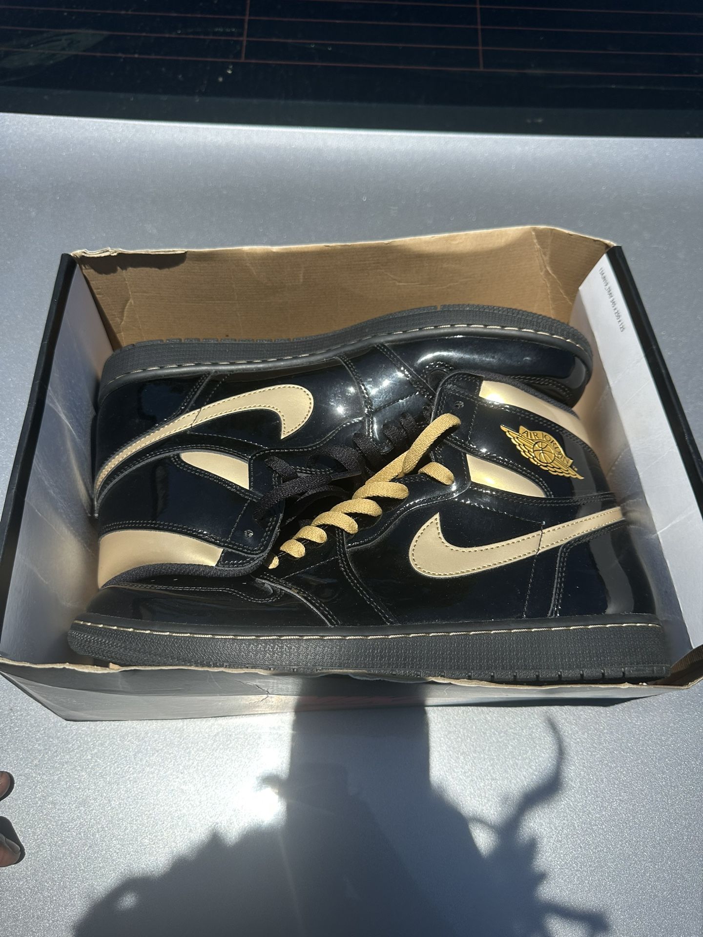 Air Jordan 1 Mid “Metallic Gold Patent” — Size 13 (Like New)