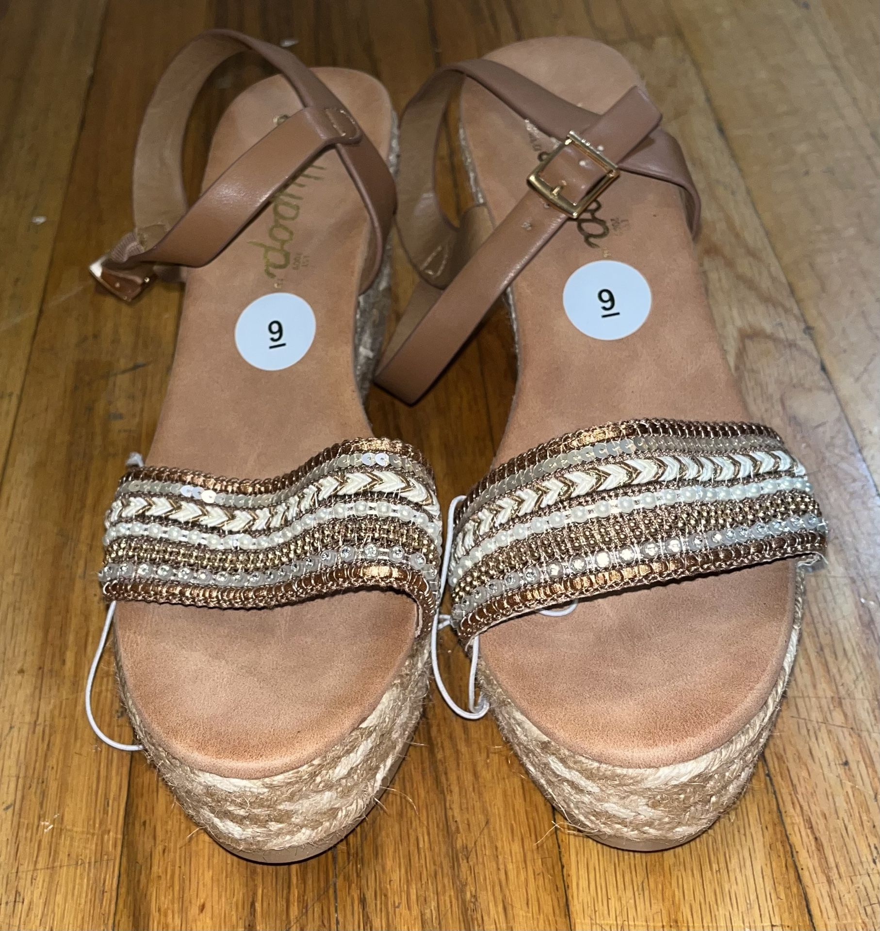 Jellypop Tan Espadrille Wedges
