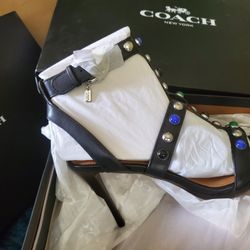 Coach High Heels Colored Stones New