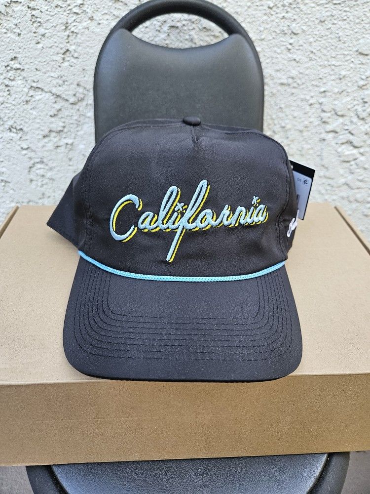 BRAND NEW WITH TAGS BAD BIRDIE BLACK CALIFORNIA SNAPBACK GOLF HAT