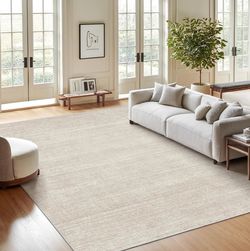 NEW IN BAG  Valenrug 6x9 Washable Rugs  - Ultra Thin Stain Resistant 6x9 Rugs for Living Room, Non Slip Backing 0.25" Low Pile Rugs for Bedroom, Folab