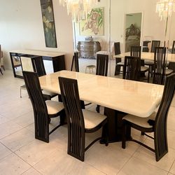 Formica Dining Room Set 6 Chairs (Matching Console Table Sold Separately)