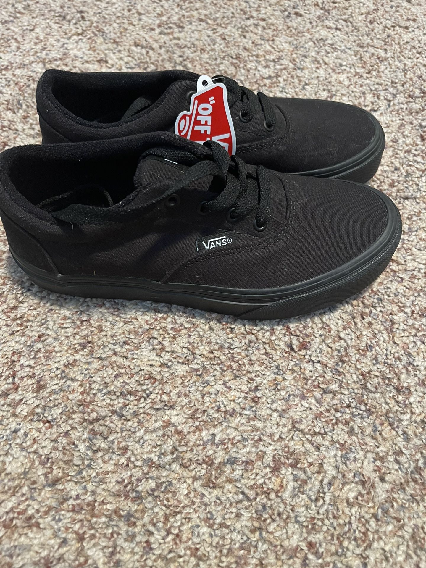 Vans Black Sneakers size 2 youth