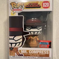 Mr Compress Funko Pop *MINT* 2020 NYCC Fall Convention Exclusive MHA My Hero Academia 820 with protector