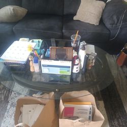 Glass Coffee Table And End Table